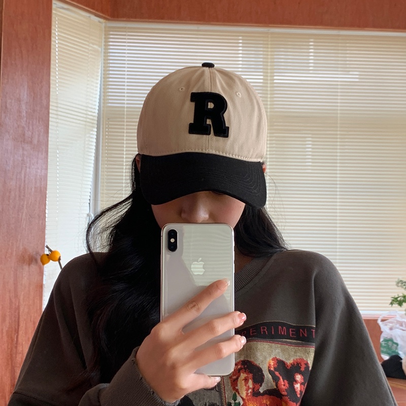 Mũ Lưỡi Trai Che Nắng Phối Màu Sắc Tương Phản Phong Cách Hàn Quốc Thời Trang Mùa Hè