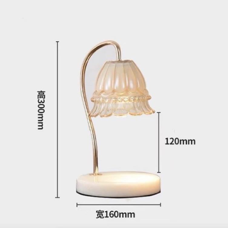 ĐÈN ĐỐT NẾN THƠM HẸN GIỜ HOA TULIP ĐIỀU CHỈNH ĐỘ CAO ĐÈN ĐỐT CAO CẤP