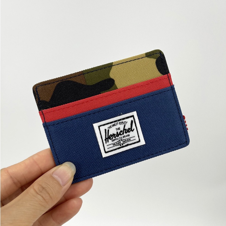 Ví đựng thẻ bằng vải kiểu ngang dành cho nam và nữ giới trẻ cầm tay siêu mỏng (5 màu)