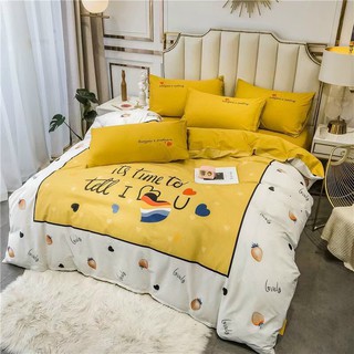 Bộ chăn ga gối 4 món cotton lụa print cực đẹp