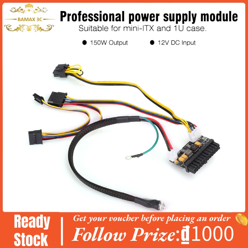 Mạch mô đun chuyển đổi điện áp nguồn 24pin đầu vào DC 12V đầu ra 150W dành cho MINI/ ITX PC/ POS