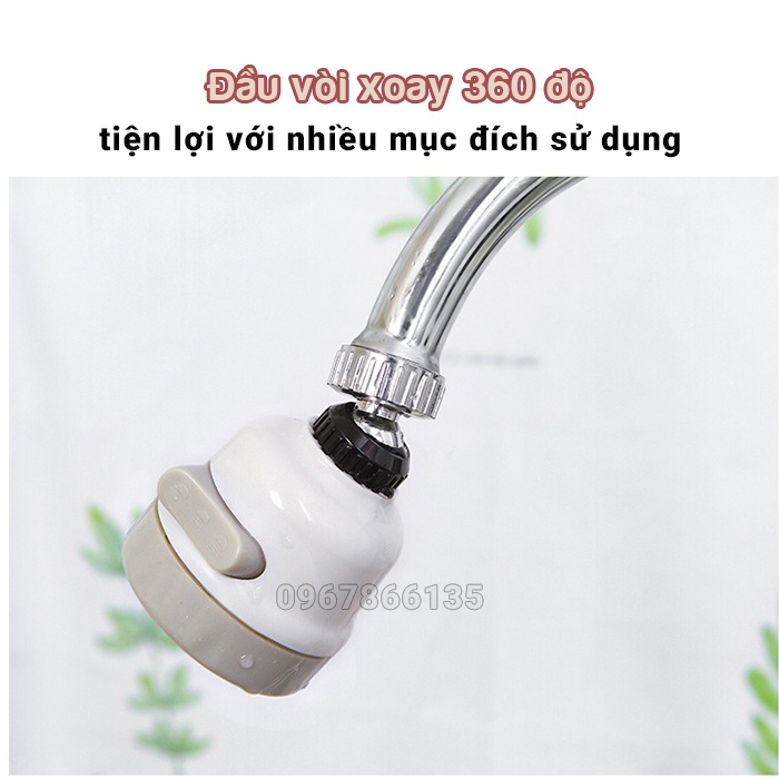 ĐẦU VÒI RỬA BÁT 3 CHẾ ĐỘ TĂNG ÁP TIỆN LỢI XOAY 360 ĐỘ