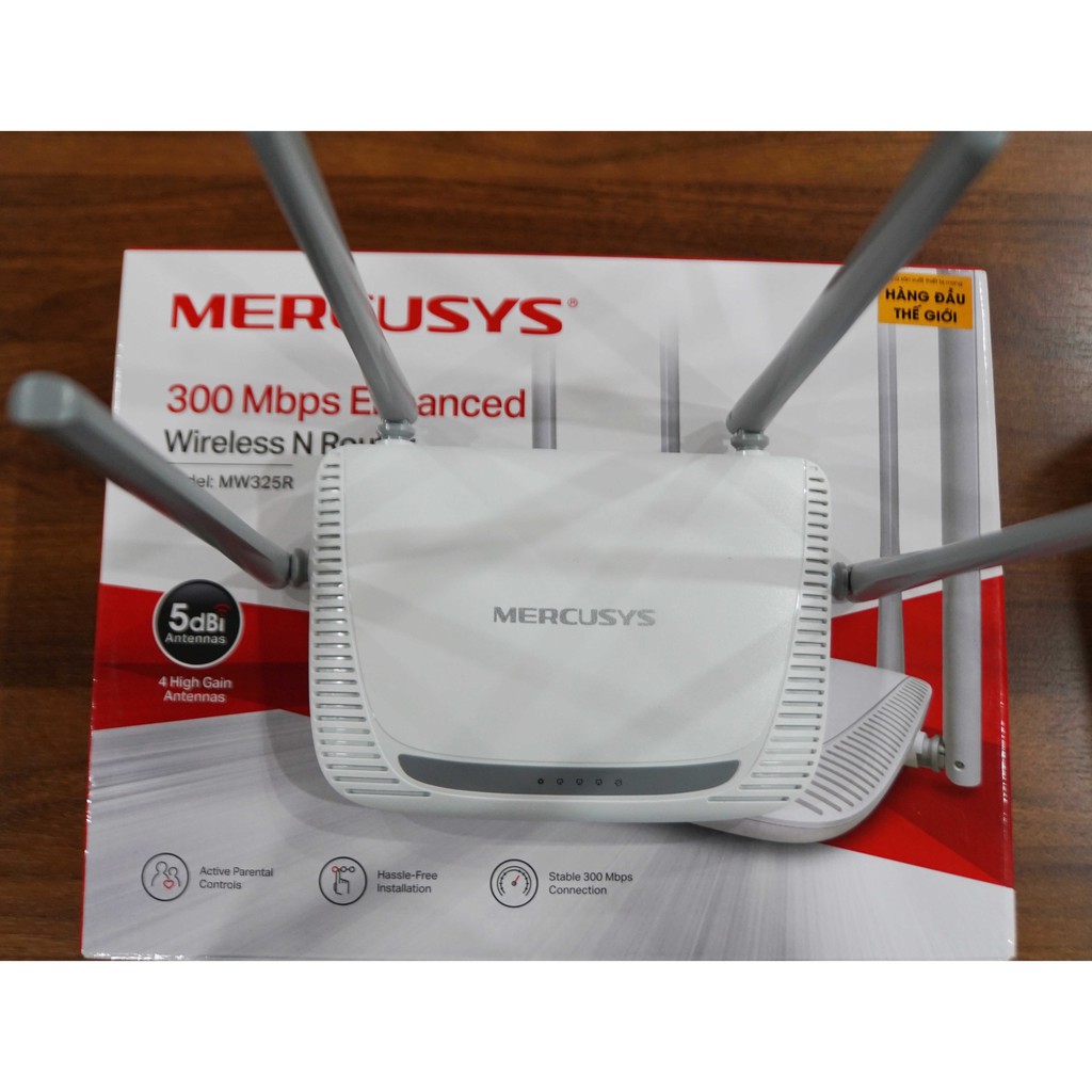 Router bộ phát wifi chuẩn N tốc độ 300Mbps Mercusys MW 325R 4 râu | BigBuy360 - bigbuy360.vn