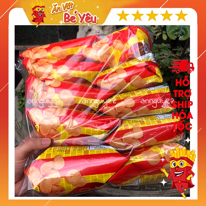 Bim bim Oishi snack bánh phồng tôm hương vị cay (bịch 10 gói 15g)