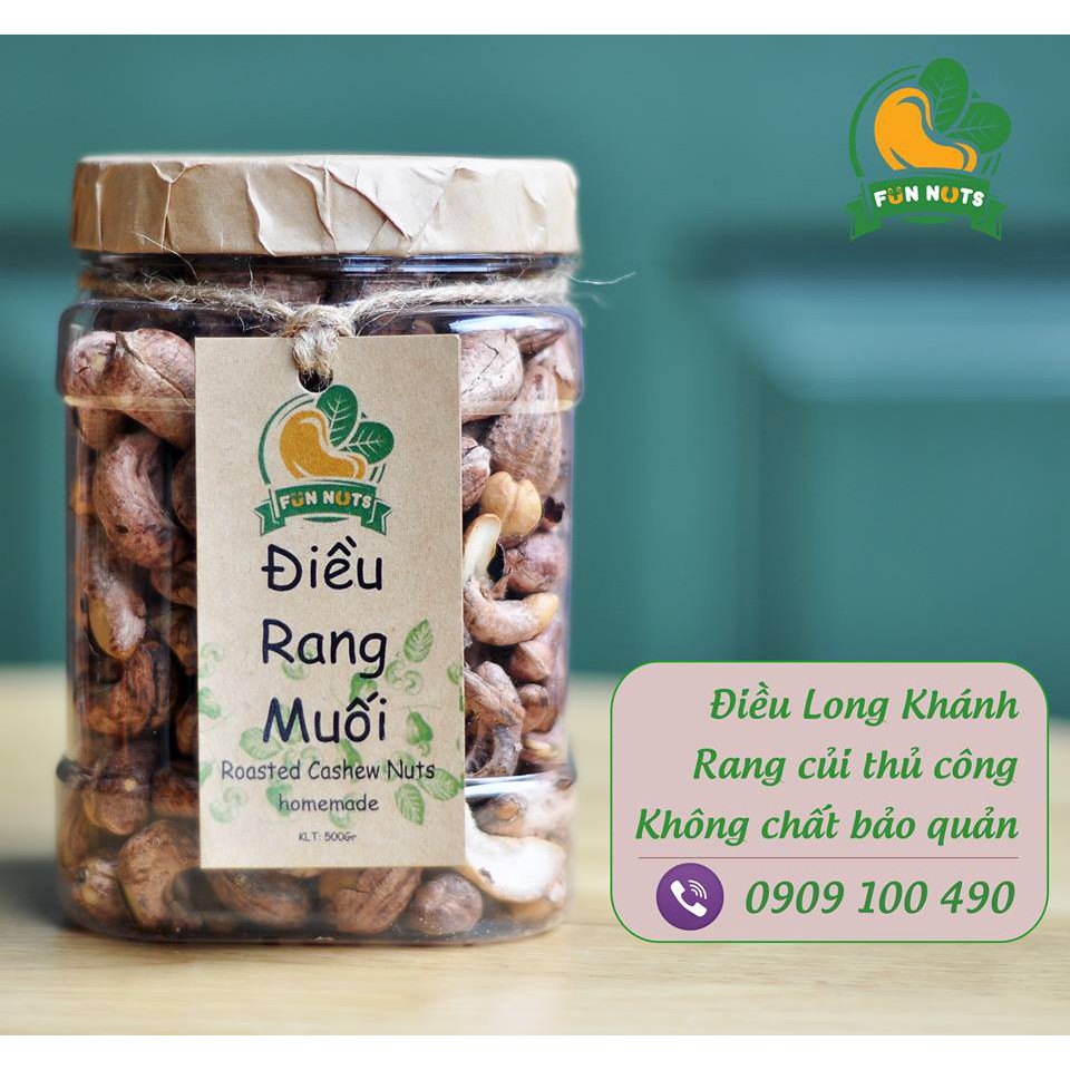 500GR HẠT ĐIỀU RANG MUỐI LOẠI I (CÓ VỎ LỤA)