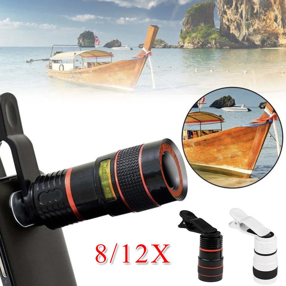 Ống Kính Phóng To 8X / 12X Kẹp Điện Thoại