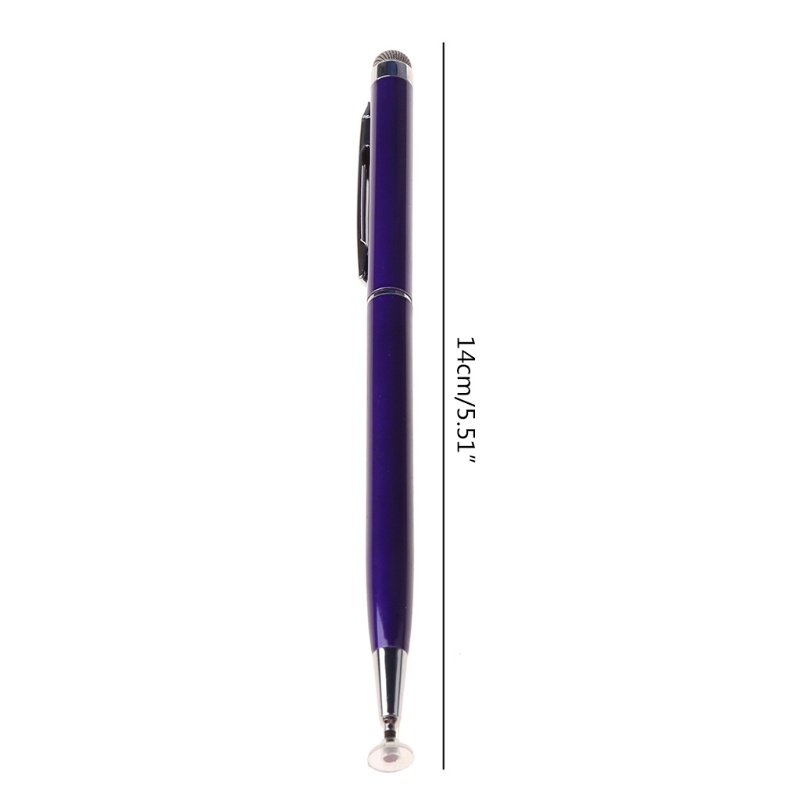Bút cảm ứng đầu kim loại mini 2 trong 1 thông dụng cho máy tính bảng/điện thoại