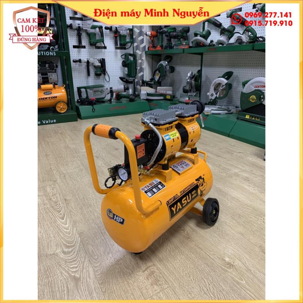 MÁY NÉN KHÍ KHÔNG DẦU 1.0HP YASU,TẶNG DAY HƠI 6M ,CÚT NỐI DÂY ,1 ĐẦU BƠM XE ,1 SÚNG XỊT BỤI BH MÁY 6 THÁNG