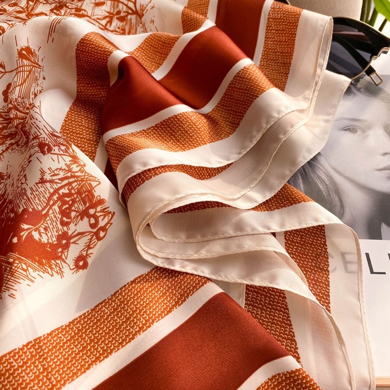 Khăn choàng cổ đa năng che nắng thanh lịch cao cấp size 108x108cm