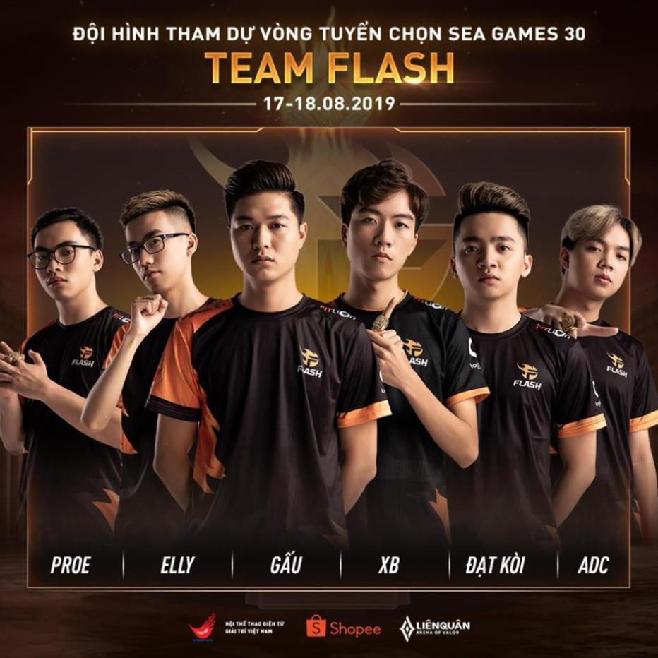 SIÊU PHẨM - Áo liên quân Team Flash (Mẫu mới 2019) Áo đội tuyển Team Flash Việt Nam /gia tốt nhất