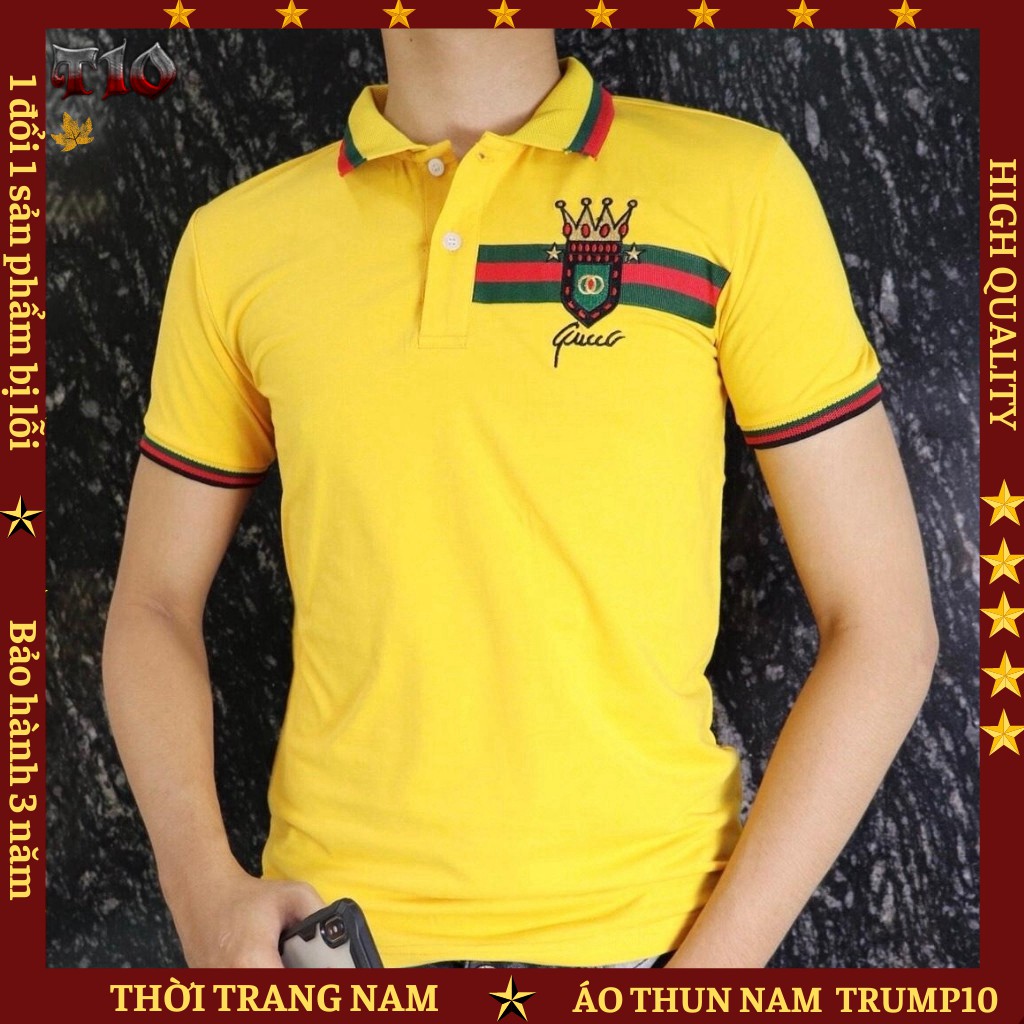 💥SẢ KHO💥 Áo Thun Nam Có Cổ TRUMP-TAC1 Phối Logo GCI Viền Cổ Thời Trang Cao Cấp