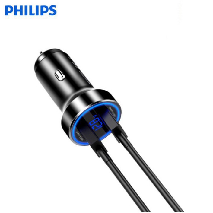 Tẩu sạc ô tô cao cấp nhãn hiệu Philips DLP3530N -  [levanhung_75885]