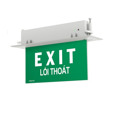 Đèn Exit Treo trần, gắn tường, Âm trần
