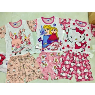 Bộ cotton sợi tre bé gái