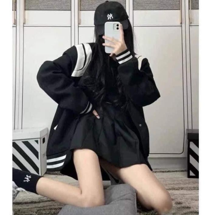 Áo Khoác Bomber Nam Nữ Oversize Viền Tay Phối Cổ Diorparis Unisex - Khoác Nỉ Sweater Chống Năng