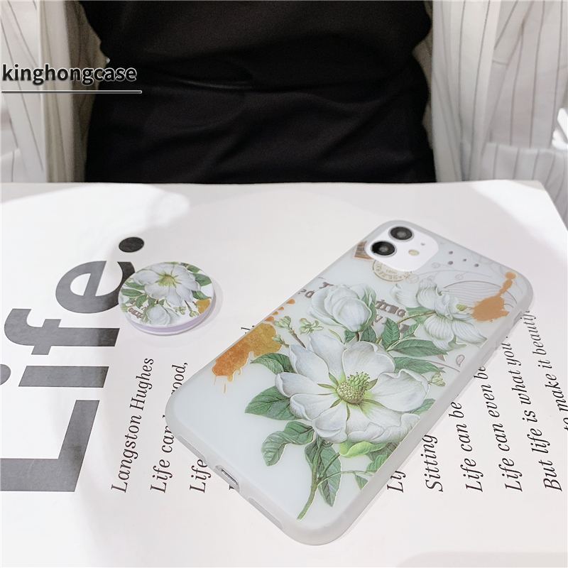 Case HP OPPO Reno 4 Reno 3 A3S A9 2020 A5S A5 2020 A12 A31 A53 2020 A12E A92 A52 Reno 2f A91 F5 Youth F7 F9 PRO A7 A1K A72 A32 5i 7i 5 5S 6i C3 C15 C12 C11 C17 Red Green Peony Flower Soft Case Cover