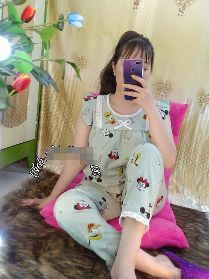 Đồ Bộ Pijama Dài Vải Kate Lụa Mịn Đẹp Viền Bèo ( Trái dâu)  Freesize 43-56Kg