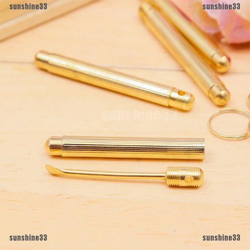 [Hàng mới về] Dụng cụ lấy ráy tai màu vàng kim xếp gọn