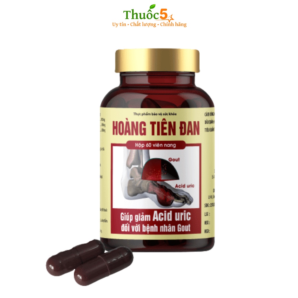 Hoàng Tiên Đan Hỗ Trợ Bổ Thận, Tăng Cường Đào Thải Acid Uric Hộp 60 Viên