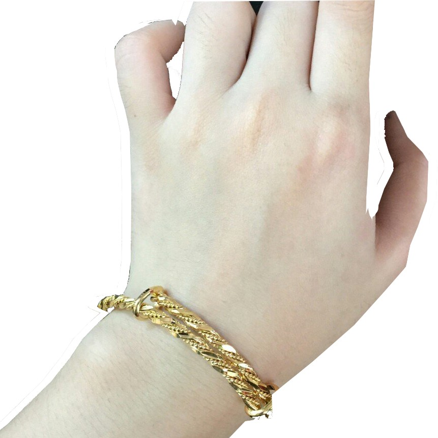 Vòng tay mỹ kí siêu đẹp mạ màu vàng 24k