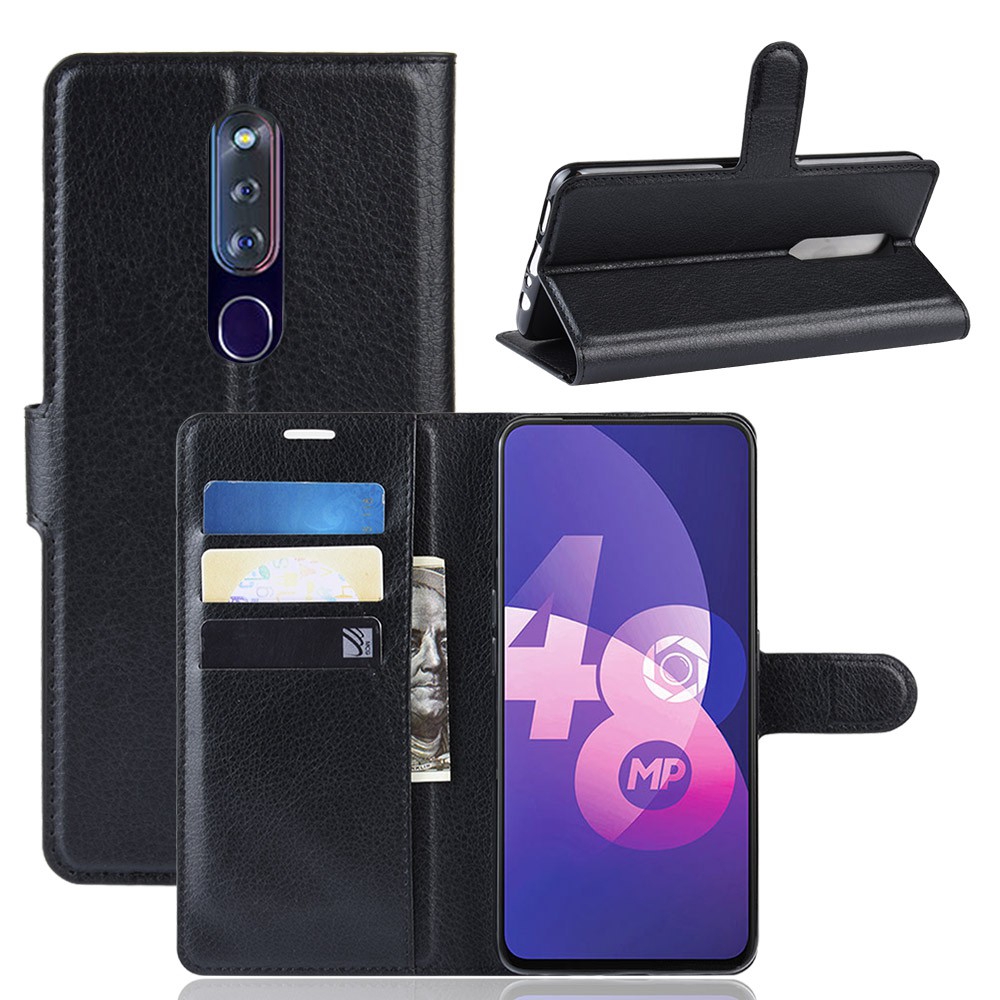 Vỏ Bao Da Điện Thoại Pu Phối Tpu Mềm Nắp Gập Có Ngăn Đựng Thẻ Cho Oppo F7 Youth F9 F11 Pro Realme 2 Cph1859