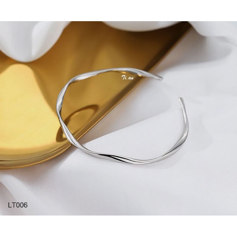 Lắc tay bạc 925 Ti.an Accessories cho Nữ - Lắc trơn đơn giản Mord LT006