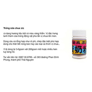 Hương liệu câu cá - Trứng sữa chua 101