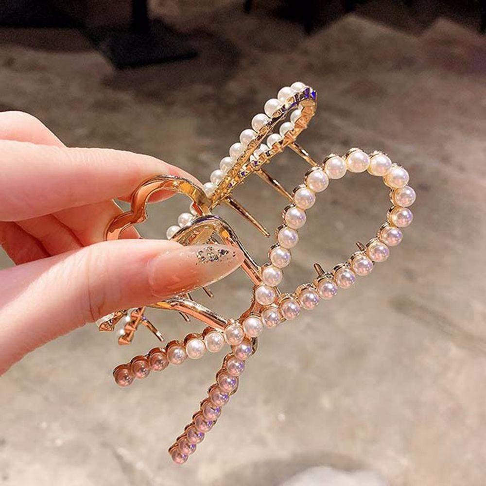 TWINKLE Kẹp Tóc Móng Vuốt Họa Tiết Hình Học Đơn Giản Phong Cách Hàn Quốc