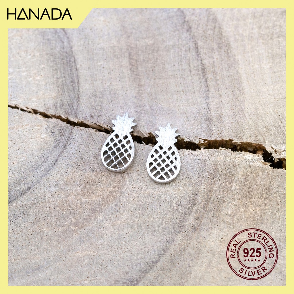 Bông Tai Bạc 925 Hanada Trái Thơm