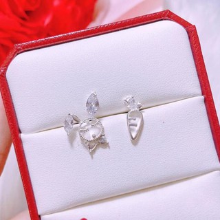 [ Cute Cute] Bông Tai Bạc JSS Thỏ Cà Rốt Dễ Thương Cute