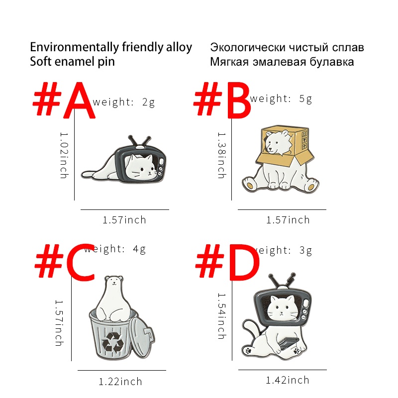 Ghim Cài Áo Hình Chú Gấu Bắc Cực Dễ Thương