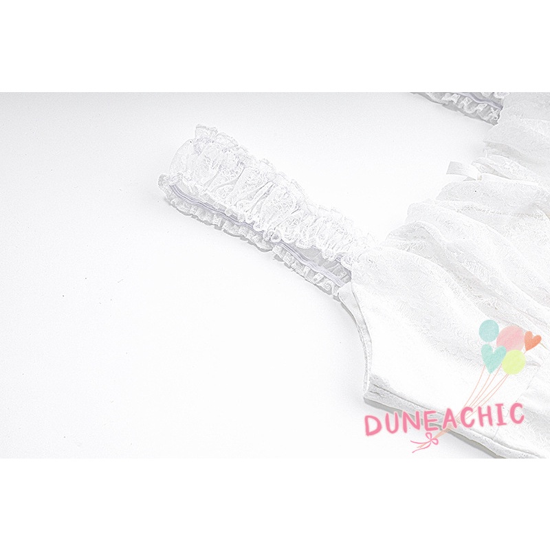 Đầm Hai Dây Cổ Vuông Phối Ren Hở Lưng Ngọt Ngào Cho Nữ