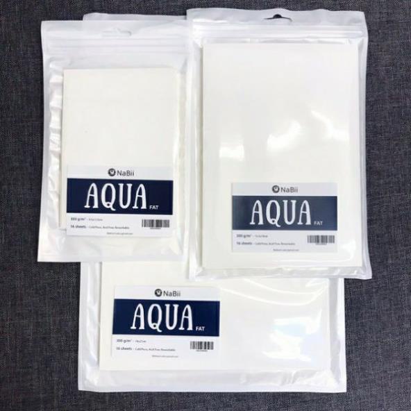 Tệp 16 tờ giấy A5 Aqua NABii 300gsm