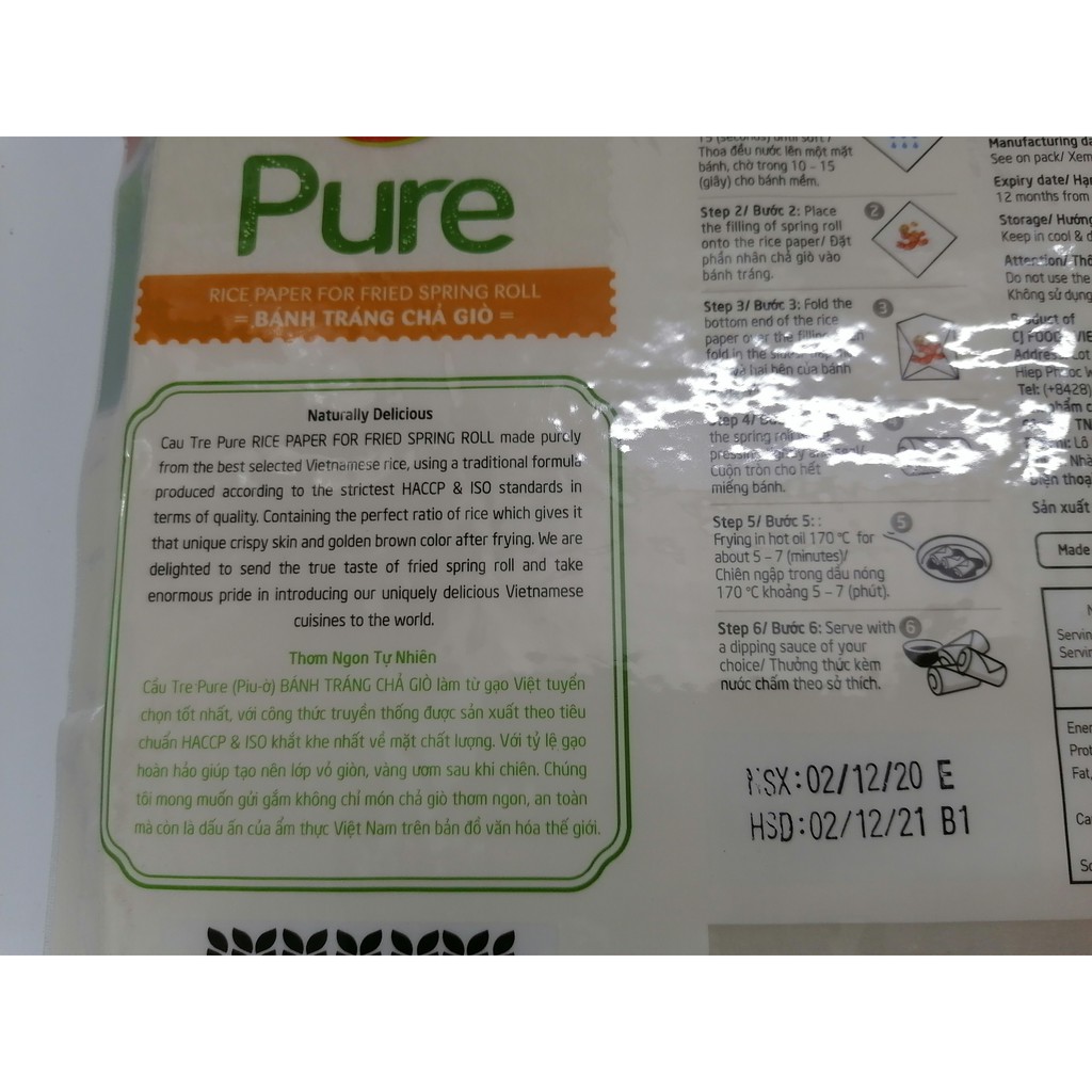 Bánh tráng chả giò Cầu Tre  CJ FOODS Rice paper for fried spring roll