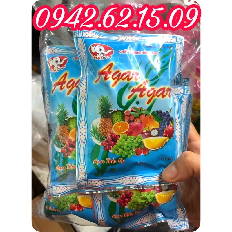 Bột rau câu giòn Thảo Vy loại 50 gram quy cách 500 gram