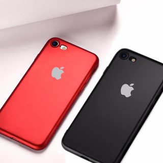Ốp Lưng Cho Iphone Hở Táo 2 Màu Đen Đỏ Cao Cấp