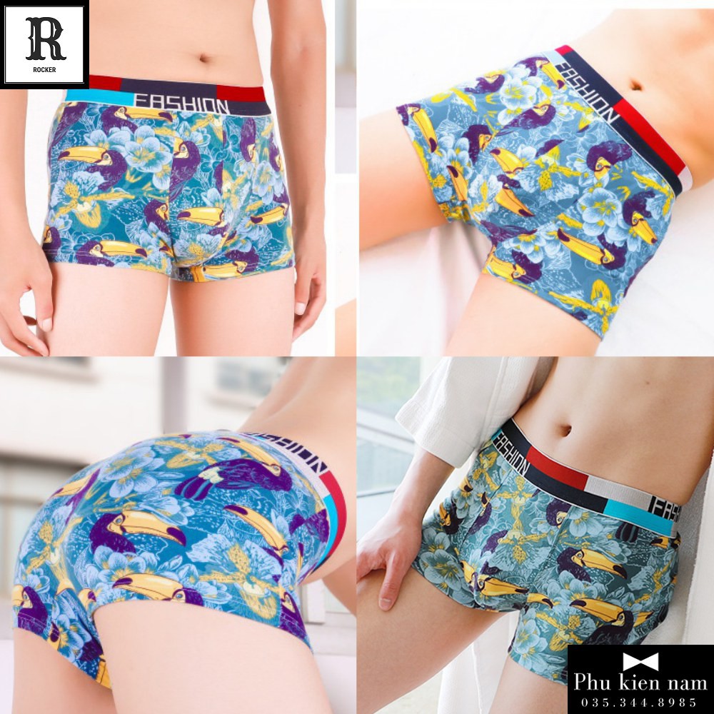 [Hộp] Combo 4 Quần Lót Nam Boxer Quần sịp NAM TÍNH HẤP DẪN S040
