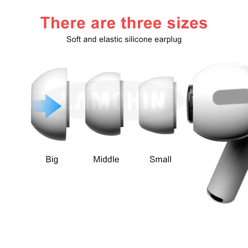Set 3 Cặp Nút Tai Nghe Bằng Silicon Mềm Cách Âm Chống Trượt Bảo Vệ Cho AirPods Pro