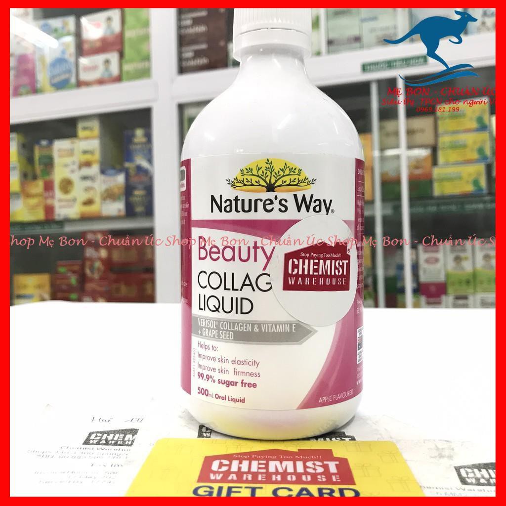 Collagen nước Beauty Collagen Nature's Way,ĐẸP DA lọ 500ml CHEMIST ÚC