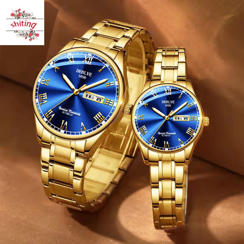 Đồng Hồ Cơ Tự Động Chống Thấm Nước Dạ Quang Thời Trang Cao Cấp Dành Cho Cặp Đôi