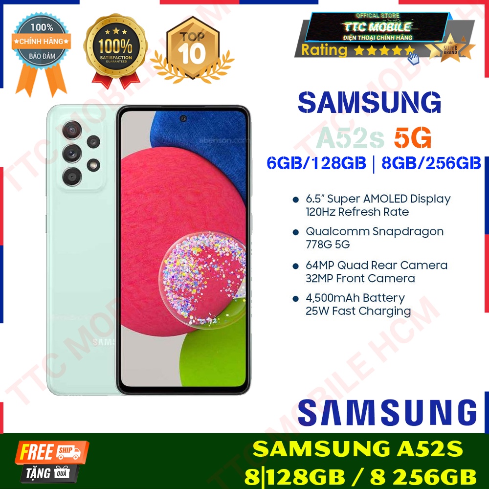 Điện Thoại Samsung Galaxy A52S 5G  Snapdragon 778G 5G-Chính hãng