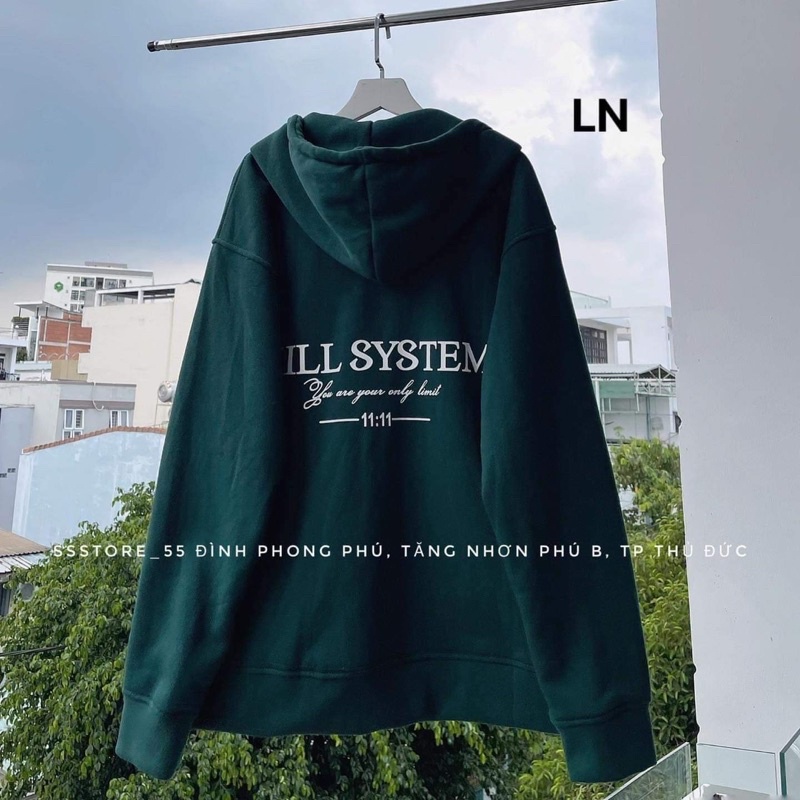 Áo khoá nỉ cotton kill hai mặt LN12