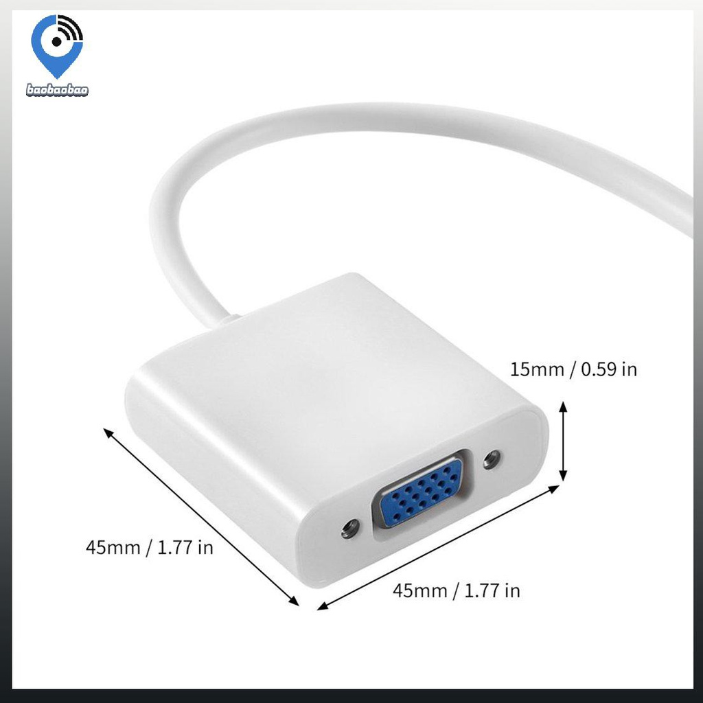Cáp Chuyển Đổi Hiển Thị Mini 61 Cổng Displayport Sang Vga Cho Apple Macbook Pc M-Vga