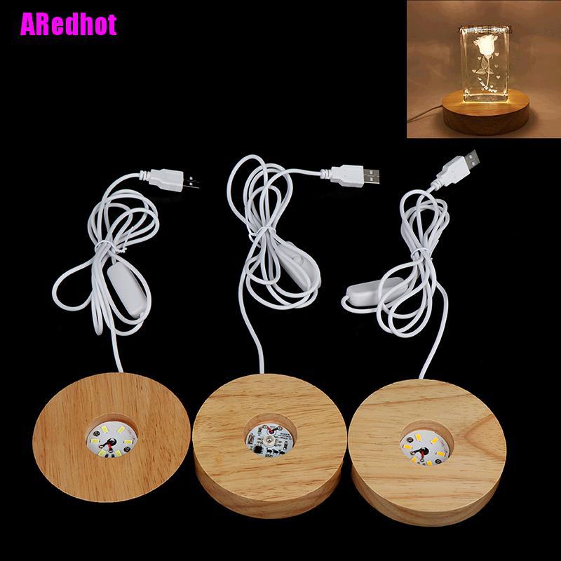 Đế Gỗ Trưng Bày Đèn Led / Nghệ Thuật 3D