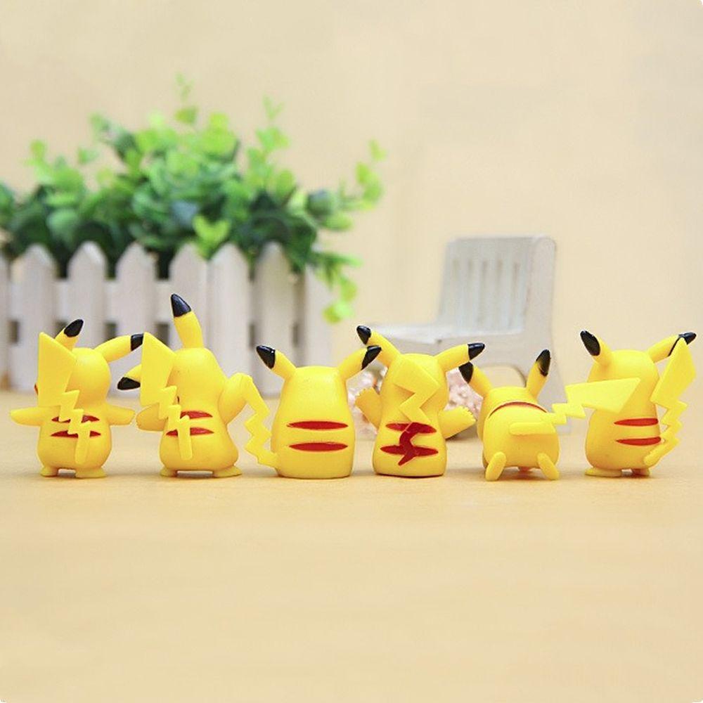 Set 6 Mô Hình Đồ Chơi Nhân Vật Hoạt Hình Pikachu Đáng Yêu