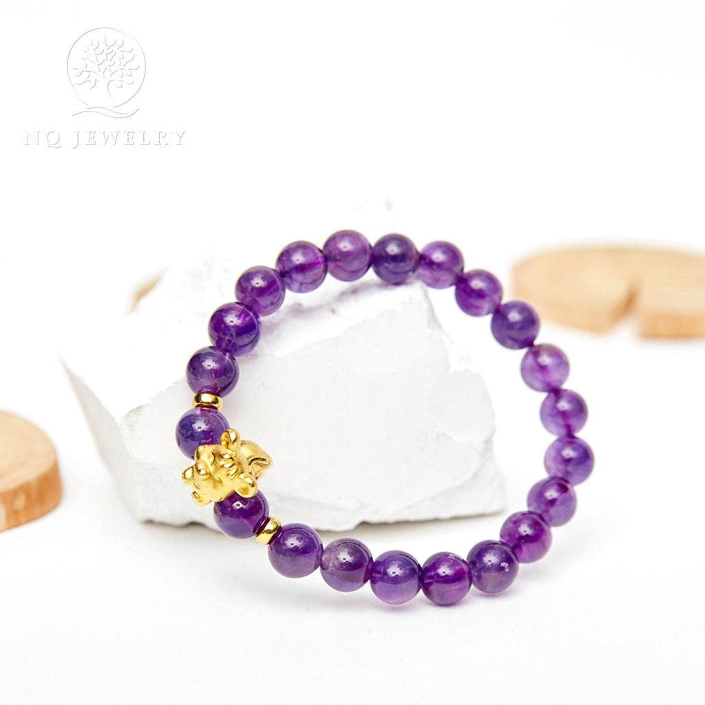 Vòng tay 12 con giáp tím - NQ Jewelry