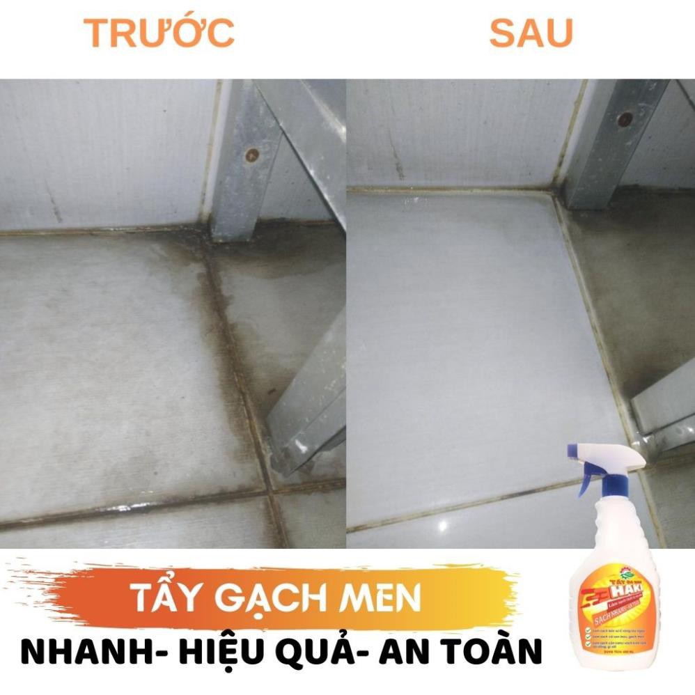 Tẩy đa năng HAKI làm trắng bồn cầu, inox, rỉ sét, gạch men, vách kính nhà tắm ố vàng lâu ngày [TẶNG KÈM PHỤ KIỆN]