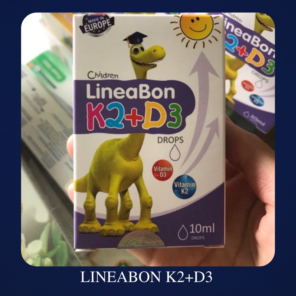 [Chính hãng] LINEABON K2+D3 - Bổ Sung Vitamin Tăng Chiều Cao Cho Bé lọ 10ml