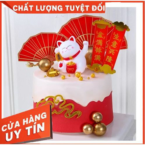 Mèo thần tài [SIÊU RẺ] mèo thần tài trang trí bánh kem,đồ chơi,đồ trang trí nhà cửa,quà tặng ý nghĩa nhỏ xinh tiết kiệm