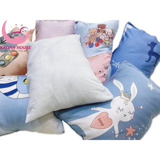 Gối cho bé sơ sinh 0 -10 tuổi vải Tencel gòn lông vũ nhân tạo, siêu mềm mát, êm,  hoạt tiết dễ thương